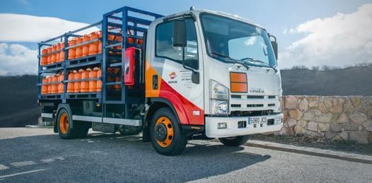 Camion reparto butano Repsol